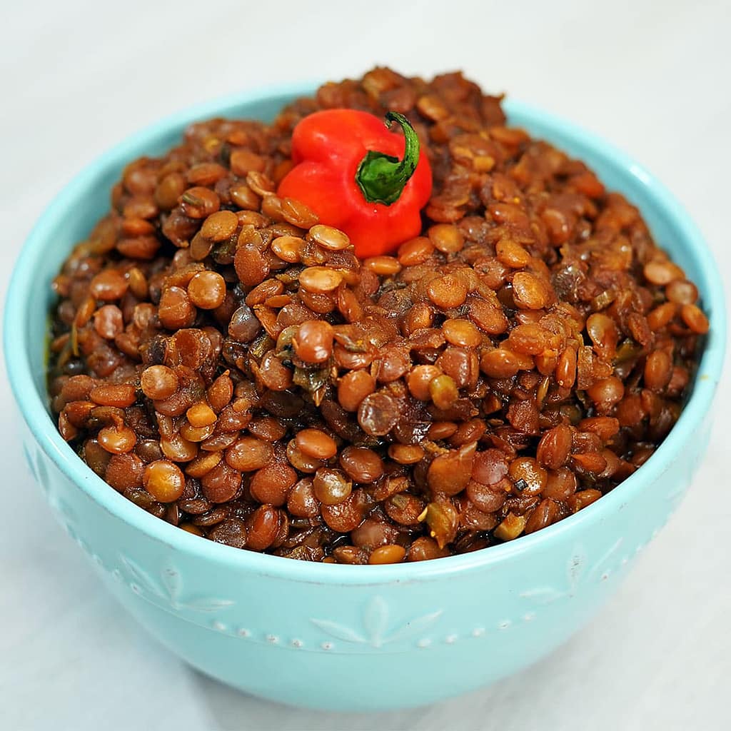 stewed lentil peas
