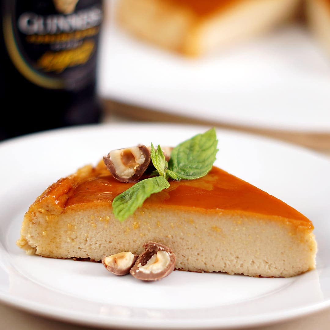 Guinness Cream Cheese Crème Caramel via @eatahfood