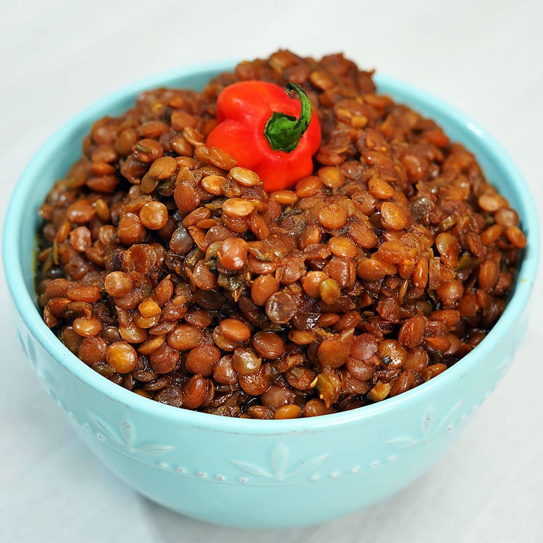 Stewed Lentil Peas via @eatahfood