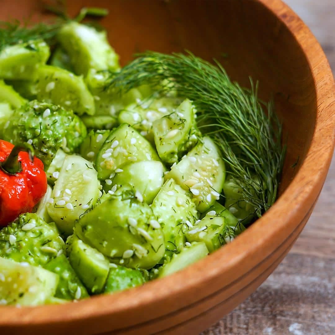 Wild Cucumber Chow via @eatahfood