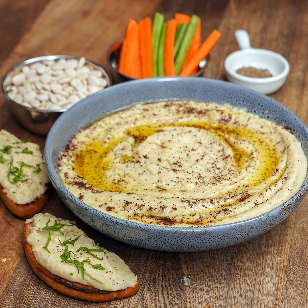 Baby Lima Bean Hummus via @eatahfood