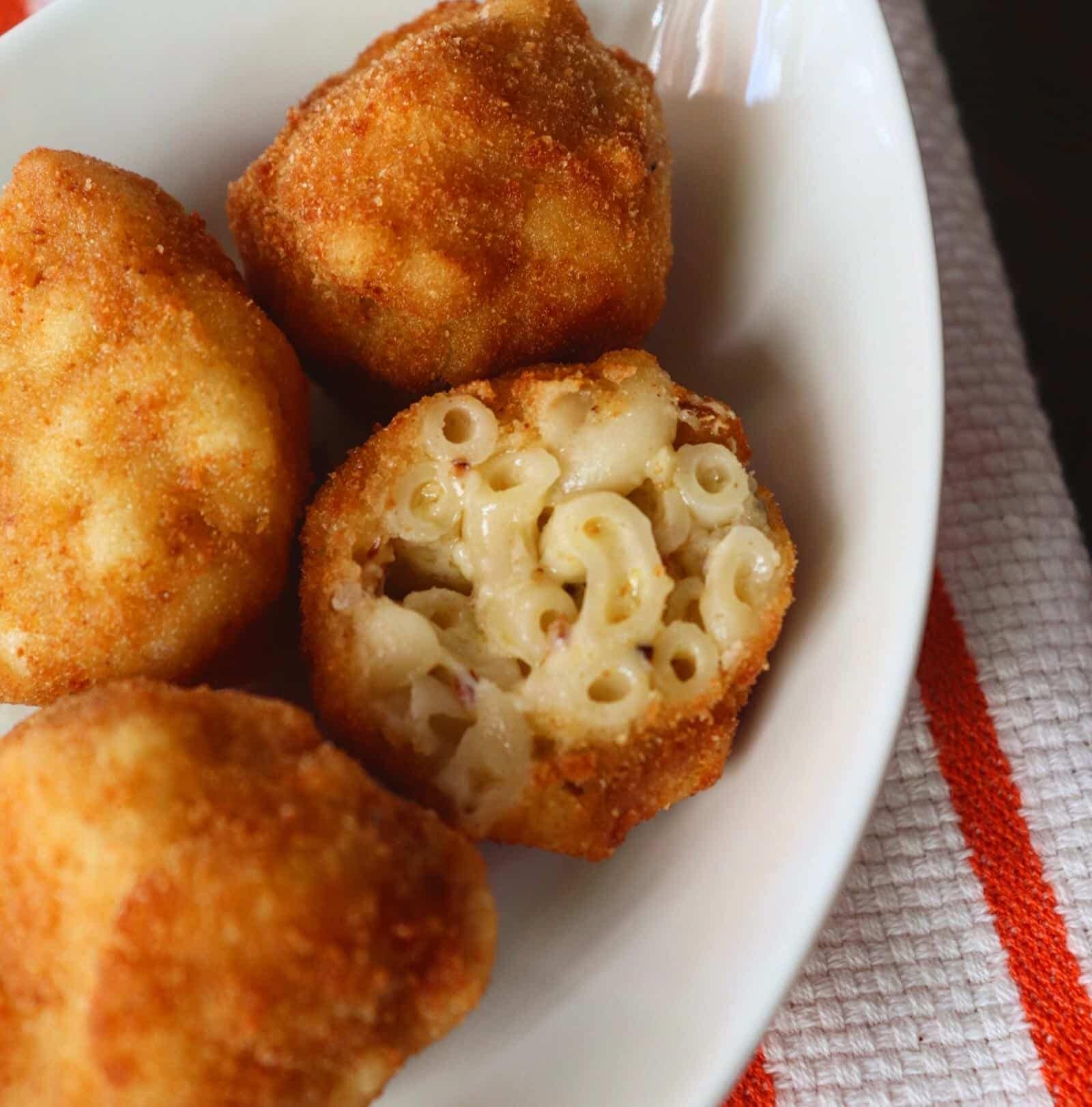 Fried Mac & Cheese Bites via @eatahfood