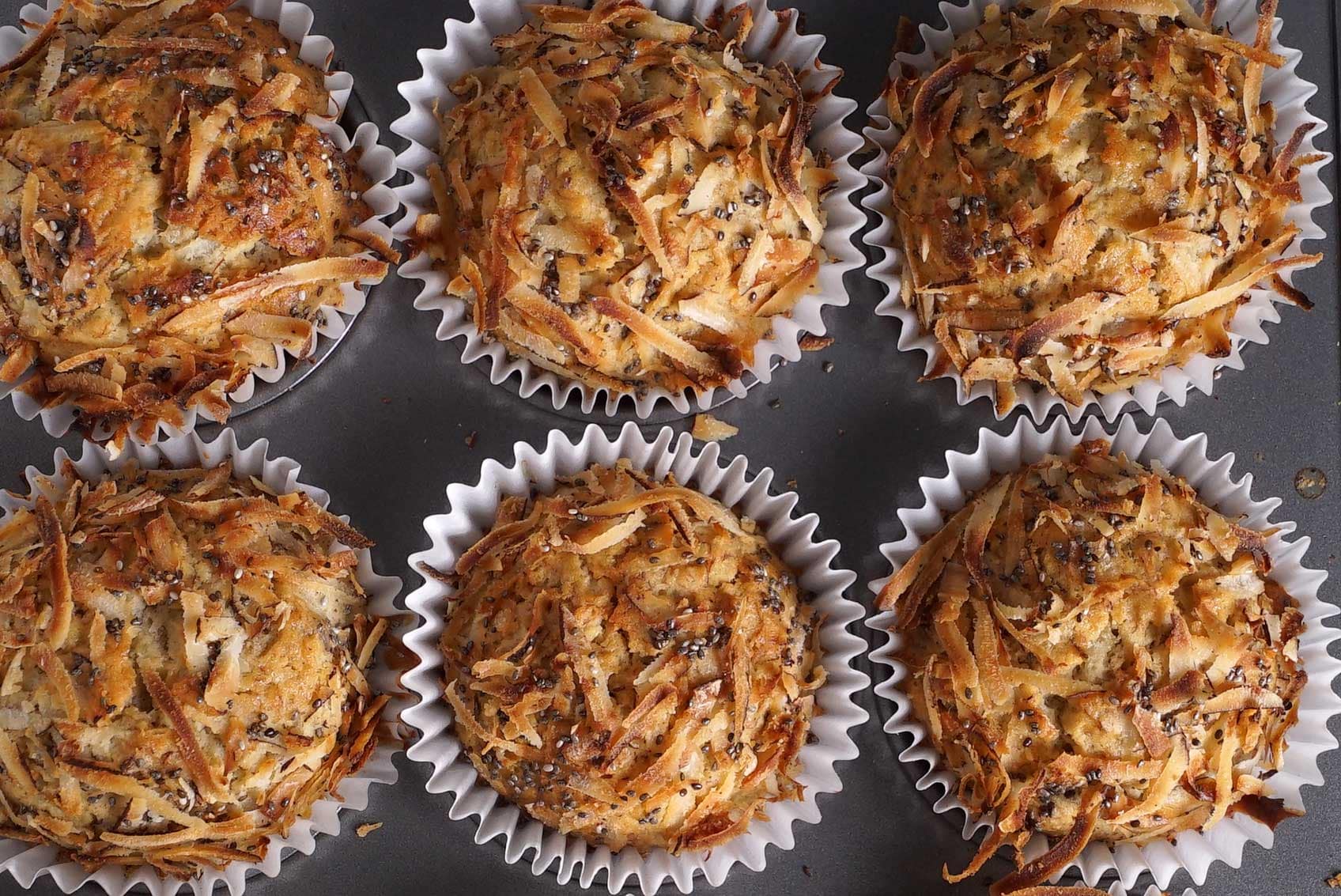 Banana Coconut Muffins via @eatahfood