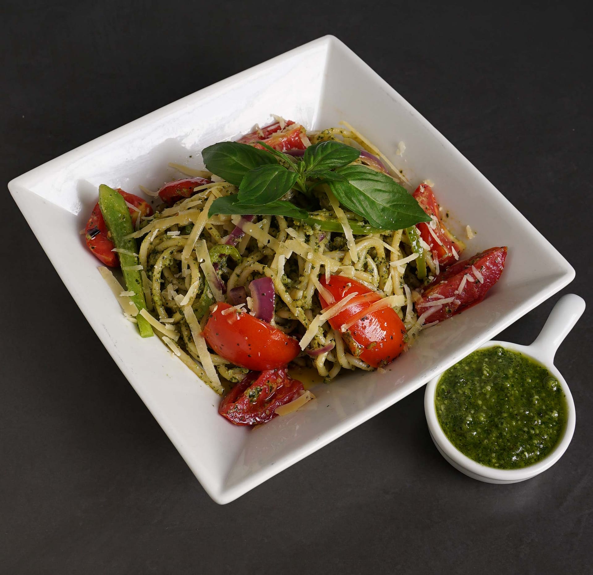 Basil Pesto Pasta via @eatahfood