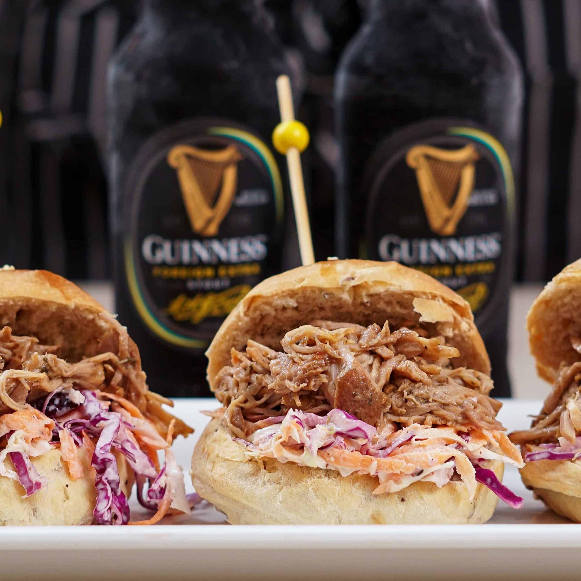 Guinness Pulled Pork Sliders via @eatahfood